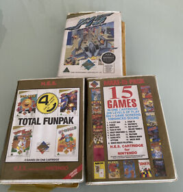 Nintendo NES HES games bundle 15 In 1 Maxi Pack, F15 & Funpak VERY RARE H.E.S.