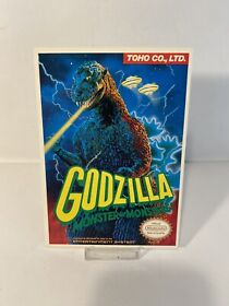 Tarjeta de exhibición Godzilla Vidpro Nintendo NES vintage Toys R Us