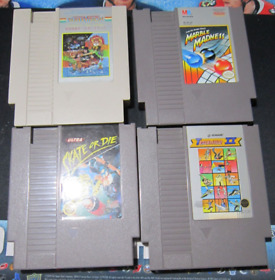 Nintendo NES Cartridge Lot Marble Madness Supervision Skae or Die Tested Work
