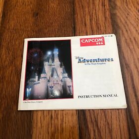 Disney Adventures in the Magic Kingdom Nintendo NES Instruction Manual Booklet