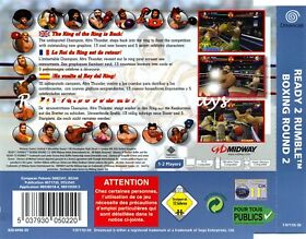 Ready 2 Rumble Boxing 2 Dreamcast Rear Inlay High Quality