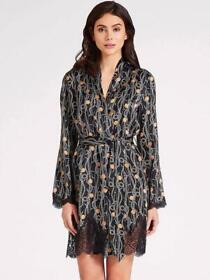 Aubade Silk Robe with Lace Toi Mon Amour - Women Nightwear Long Sleeve Sleepwear