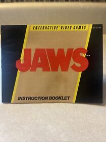 Jaws 1987 Nintendo NES Instruction Manual Booklet Only
