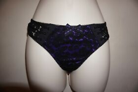 Agent Provocateur Rudy thong black with purple size AP 5 X-large NWT