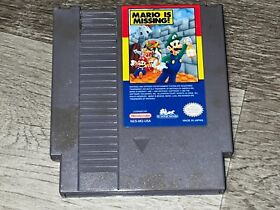 Mario is Missing Nintendo Nes Cleaned & Tested Authentic
