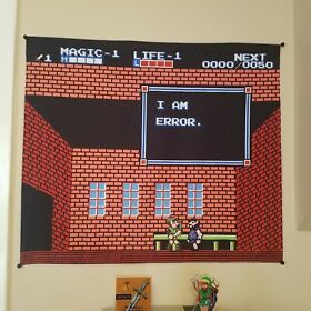 I AM ERROR 🤣 Zelda 2 tapestry 24x21 inches ▲ The Legend of Zelda ▲ Link ▲ NES
