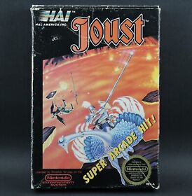 Joust Nes Nintendo Game Box NES Manual CIB Complete W/ Acrylic Case