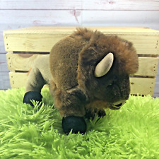 Stuffed Animal Buffalo Bison 2001 Wishpets Buff Plush No 82008 Brown Plush Toy