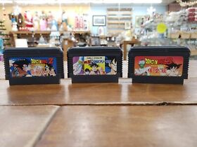 Lot 3 Dragon Ball Z Saiyan Z II 2 Dragon Ball 3 Nintendo FC Famicom NES Japan