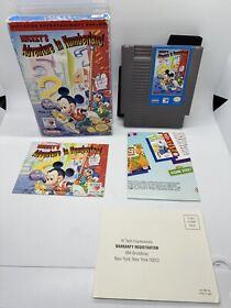 Mickey's Adventure In Numberland Nintendo NES Complete CIB Poster Reg Card Rare!