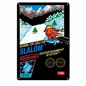 Slalom Metal Poster Tin Plate Sign Video Game Nintendo Nes Famicom Boxart
