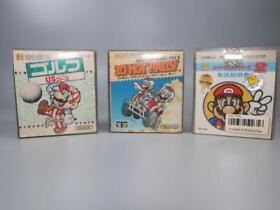 3-piece set Famicom disc US golf 3D rally Mario Bros. 2