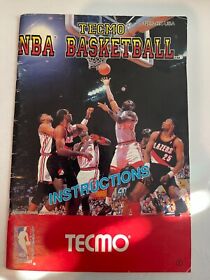 NES Tecmo NBA Basketball Nintendo Instruction Manual Only