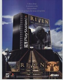 Riven The Sequel to Myst PC PS1 Sega Saturn 1997 Print Ad/Poster Authentic Art