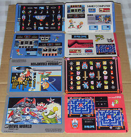 Japanese NES Famicom History Book Jumbo Stickers - Devil World & Urban Champion