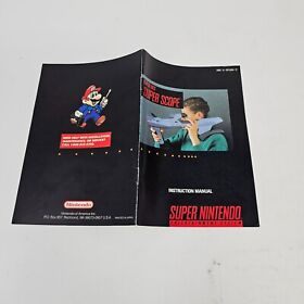 Super NES Super Scope SNES Super Nintendo Manual Only Instruction Booklet