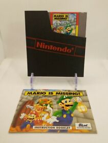 Mario is Missing! (Nintendo Entertainment System, 1993) NES Cart & Manual Tested