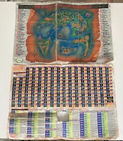 Dragon Warrior 4 NES BOTH posters Map and Weapon/Monster Posters - LAMINATED