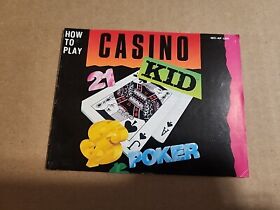 Casino Kid Instruction Manual Booklet Only NES Nintendo Entertainment System