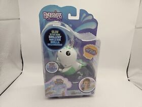 Fingerlings Light-up Narwhal Glow in the Dark Raya Interactive Toy WowWee Green 