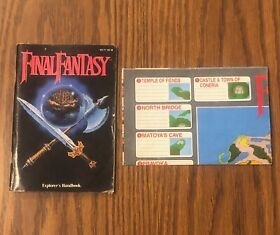 Final Fantasy Authentic Nintendo NES Manual Instruction Booklet + Map 