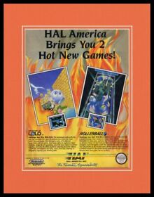Rollerball / Adv of Lolo 1990 NES Nintendo Framed 11x14 ORIGINAL Advertisement