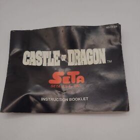 Castle of Dragon Authentic Nintendo NES MANUAL **Only Instruction Booklet SETA