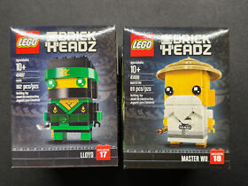 LEGO 41487 & 41488- BrickHeadz - Ninjago - Lloyd + Master Wu  - NEW!