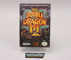 Double Dragon III: The Sacred Stones Nintendo NES Casi Nuevo Caja con Estireno y Retráctil Solo