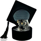 Crystal Owl Graduation Gift Keepsake Passing Exams Present  message box Ornament