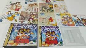 Sega Saturn SS Purikura Daisakusen W/Calendar Obi Postcard included JAPAN JP 
