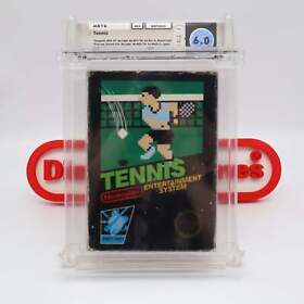 NES Nintendo TENNIS -BLACK BOX ROUND SOQ NO REV-A 5 SCREW! - WATA GRADED 6.0 CIB