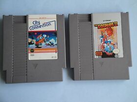 City Connection & The Goonies 2 II in VERY GOOD COND for NES Nintendo! TESTED