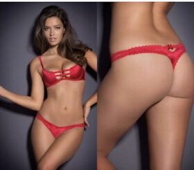 BNWT Agent Provocateur Tammi Red Silk Thong AP 4