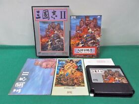 NES -- SANGOKUSHI 2 -- Boxed. CanSave! Famicom, JAPAN Game. 10799