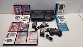 Sega CD Console MK-4102 W/ Genesis, Cables, Controller, 12 Games - Tested!