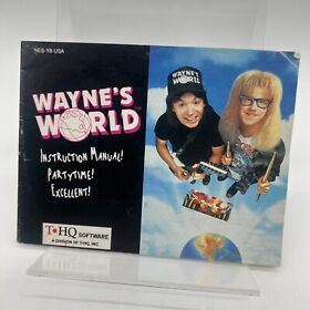 Wayne's World Nintendo NES Instruction Manual Only Booklet Good Condition RARE