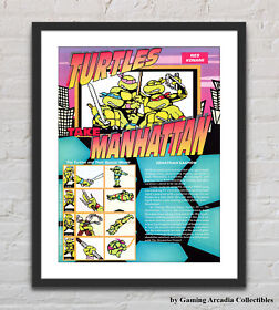 Teenage Mutant Ninja Turtles III NES TMNT Glossy Promo Ad Poster Unframed G6571
