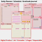 Goodnotes iPad Digital Planner DAILY TO DO LIST GRATITUDE Pastel Cute Printable