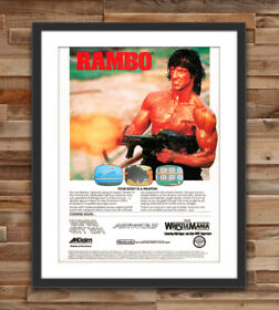 Rambo Nintendo NES Glossy Promo Ad Poster Unframed G2876