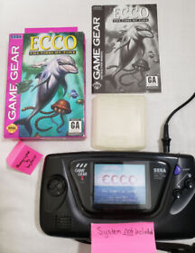 Ecco 2 Tides of Time Game Gear COMPLETE Box Manual Sega CIB GameGear
