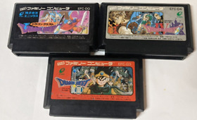 Nintendo Famicom Lot of 3 - Dragon Quest II III IV - AUcx17