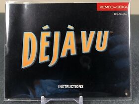Deja Vu - Nintendo NES - Manual Only - Very Good - SAFE SHIP! (NOT FADED)