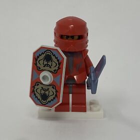 Lego Red Knight Santis Minifigure w Sword Bear Shield 8778 8780 8781 8799 cas259