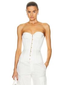 Agent Provocateur Mercy Corset Top Ivory White Lace Up Back Sexy 4/M NWOT $625