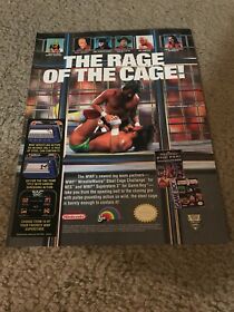 WWF WRESTLEMANIA STEEL CAGE CHALLENGE SUPERSTARS 2 NES Video Game Print Ad HOGAN