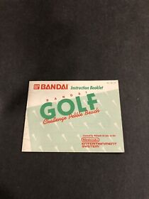Manual Bandai Golf Challenge Pebble Beach Nes