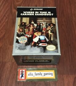 Where In Time Is Carmen Sandiego Original Nintendo NES Game BOX Only Ships Fast