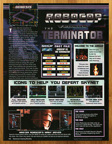 1993 Robocop Versus The Terminator NES SNES Genesis PREVIEW Print Ad/Poster Art