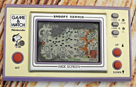 Nintendo Game & Watch Snoopy Tennis 1982 TESTED WORKS W/Batteries *ink bleed